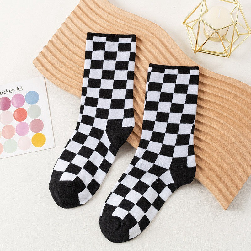 Checkerboard Street Crew Socken (6 Paar) - Schwarz - EU35-40 (US2-7) - image 6
