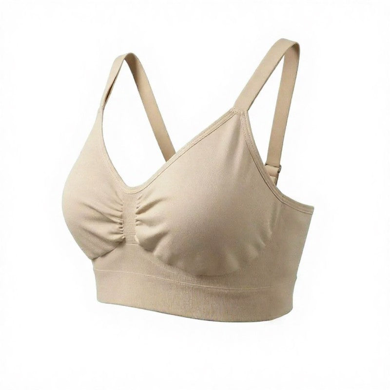 Geraffter, nahtloser, bügelloser BH - Nackt - 3XL - image 6