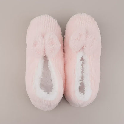 Lavendelfarbene Plüsch-Haussocken mit Schleife - Rosa - EU36-40 (US3-7) - image 10