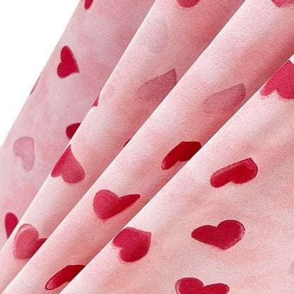 Midikleid mit Herzmuster und Kordelzug - image 3