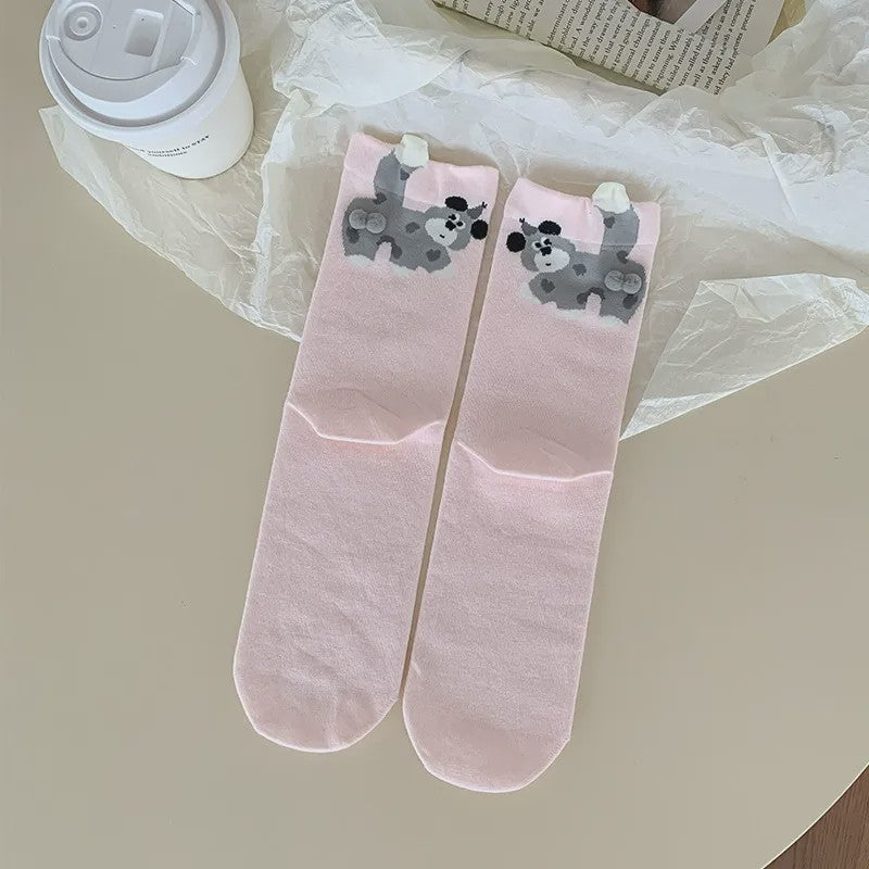 Niedliche Welpen-Stricksocken (5 Paar) - Rosa - EU35-40 (US2-7) - image 5