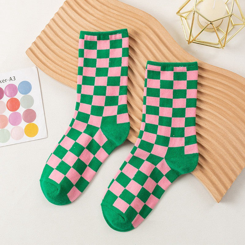Checkerboard Street Crew Socken (6 Paar) - Grün - EU35-40 (US2-7) - image 5
