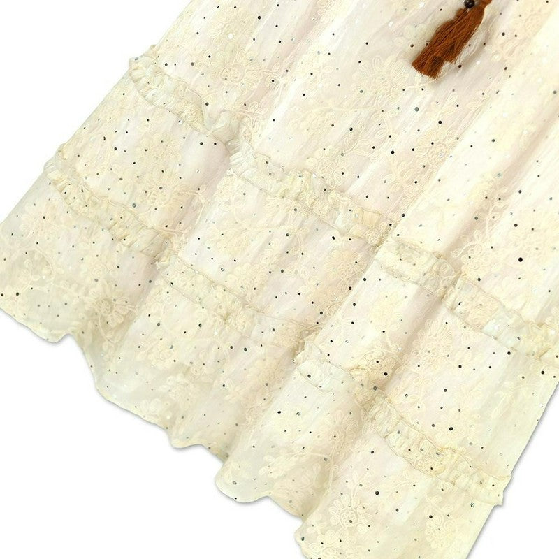 Broderie Anglaise Quaste Resort Midikleid - image 5