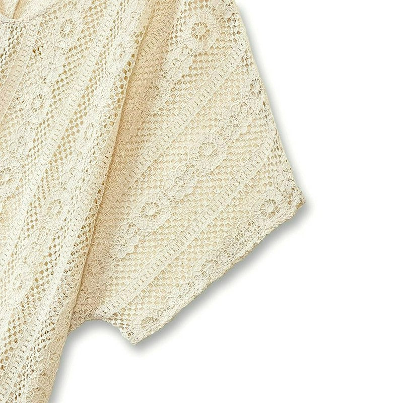 Dreiteiliges Set bestehend aus Spitzen-Cover-Up-Top und Midirock - image 9