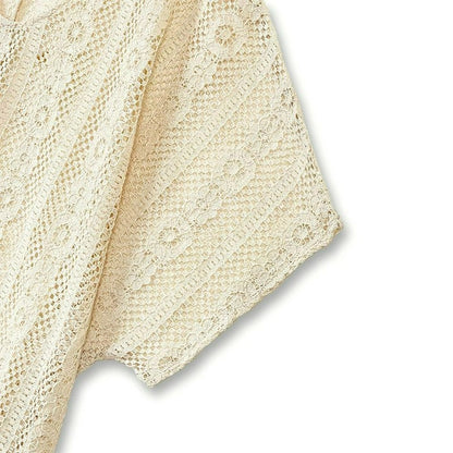 Dreiteiliges Set bestehend aus Spitzen-Cover-Up-Top und Midirock - image 9