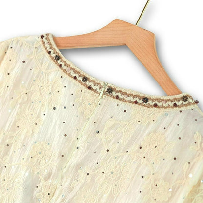 Broderie Anglaise Quaste Resort Midikleid - image 6