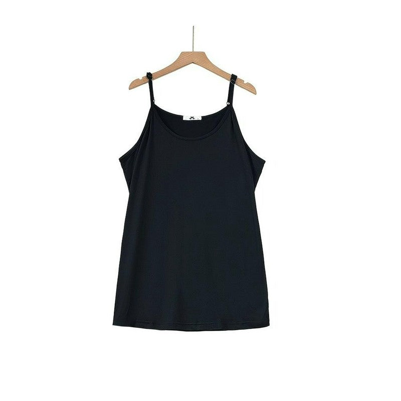 Dreiteiliges Set bestehend aus Spitzen-Cover-Up-Top und Midirock - Trägertop (Schwarz) - 6XL - image 5