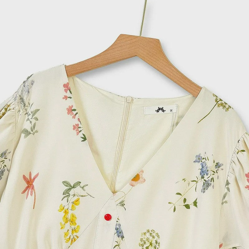 Maxikleid mit botanischer Knopfleiste - image 1