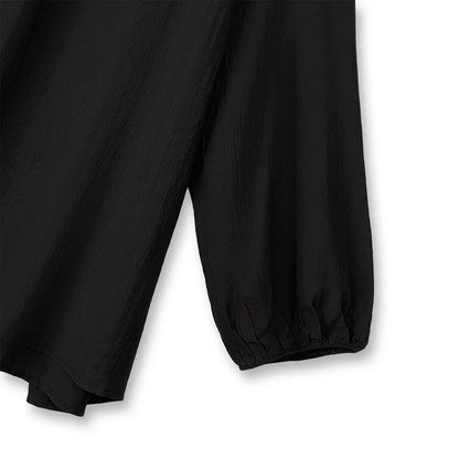 Elegante Bluse mit Raffungen, V-Ausschnitt und Laternenärmeln - image 3
