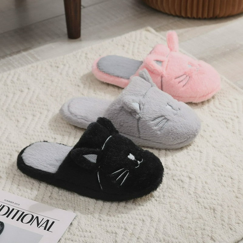 Kuschelige Katzen-Plüschhausschuhe - image 3