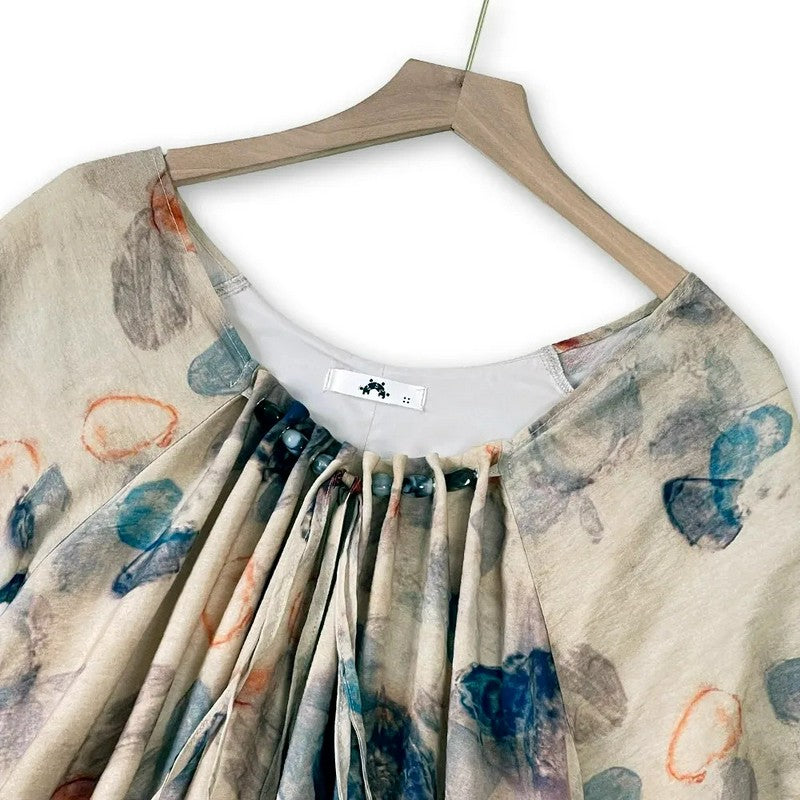 Lässiges Maxikleid mit Aquarellblumenmuster - image 2