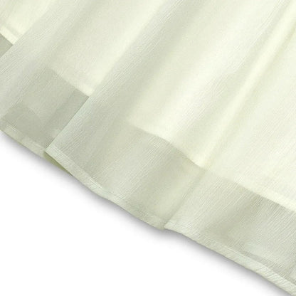 Midikleid mit Spitzenbindung und Puffärmeln - image 2