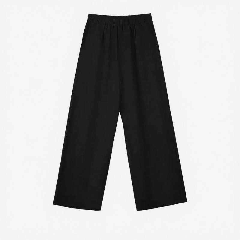 Minimalistisches zweiteiliges Hosen-Set mit eckigem Ausschnitt und weitem Bein - image 2