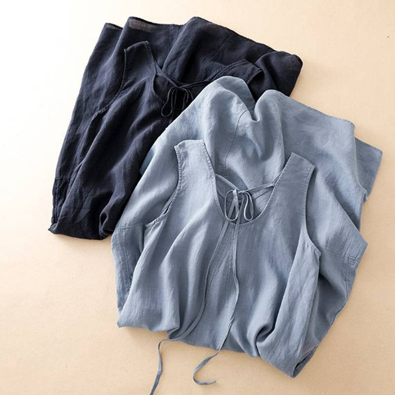 Luftiges Maxikleid aus Baumwolle mit Taschen - image 2
