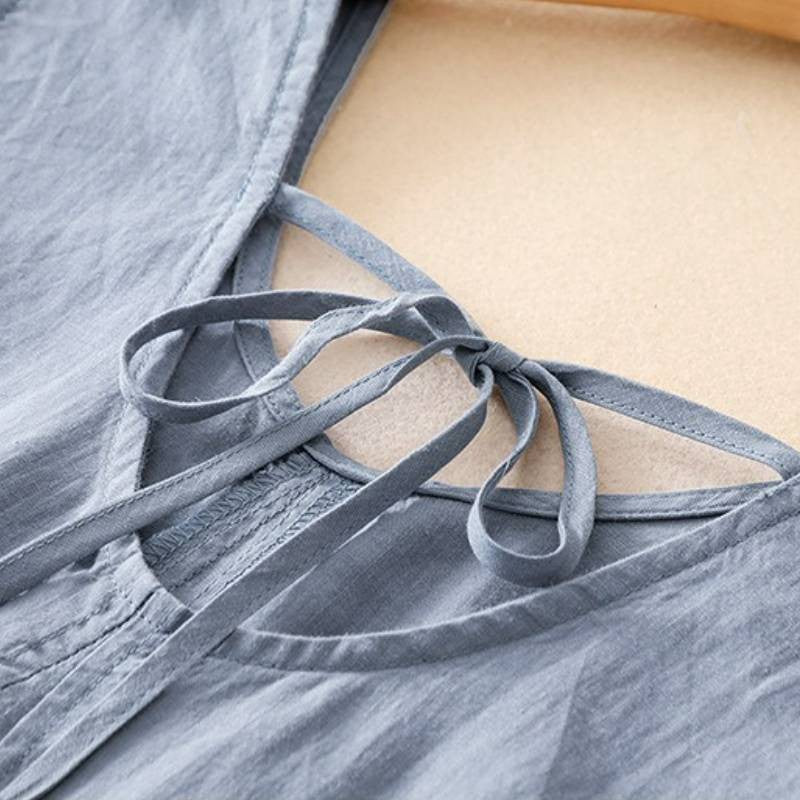 Luftiges Maxikleid aus Baumwolle mit Taschen - image 10