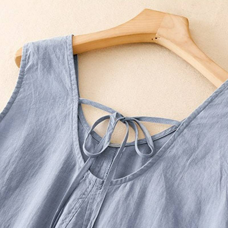 Luftiges Maxikleid aus Baumwolle mit Taschen - image 9