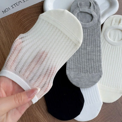 Gerippte, atmungsaktive, unsichtbare Socken (4 Paar) - image 2