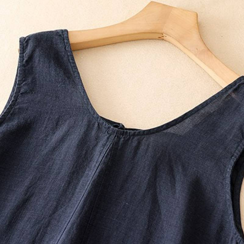 Luftiges Maxikleid aus Baumwolle mit Taschen - image 5