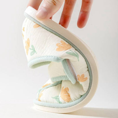 Verstellbare, flauschige Baumwollschuhe mit Gänseblümchenmuster - image 5