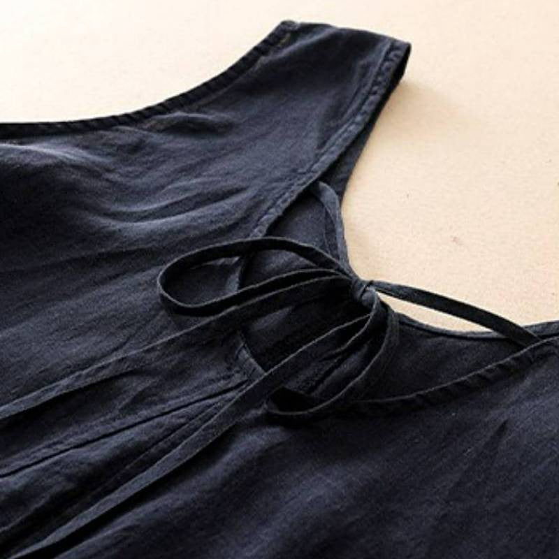 Luftiges Maxikleid aus Baumwolle mit Taschen - image 3