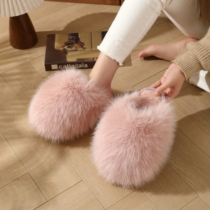 Plus Size rosa Plüschpantoffeln - image 2