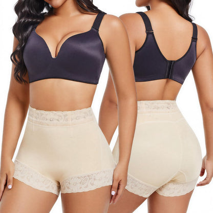 Komfort-Slips mit hohem Bund und Spitze - Nackt - 3XL - image 3