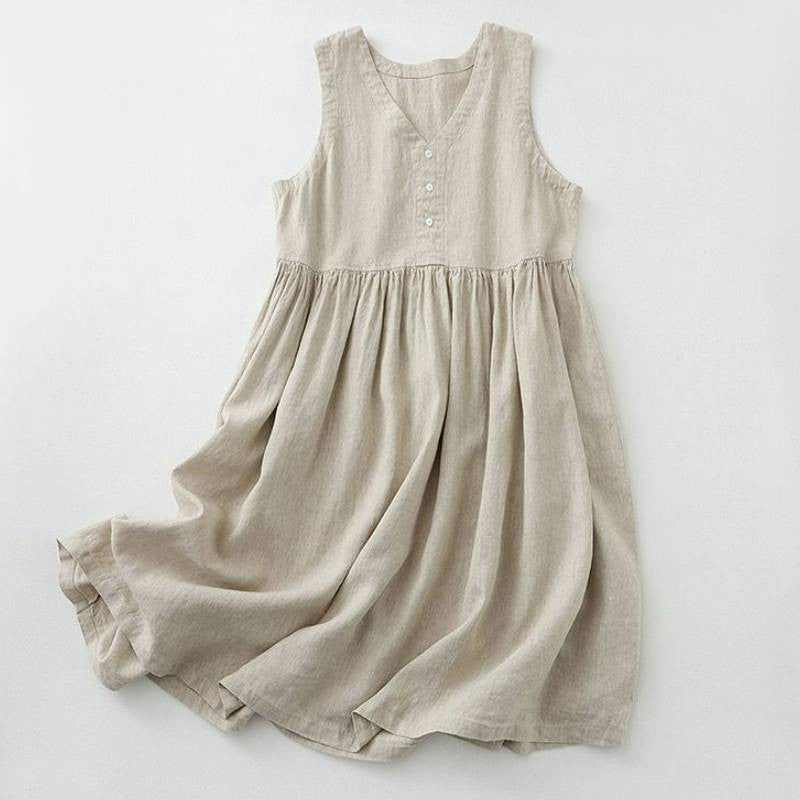 Midikleid mit Struktur und Knopfleiste vorne - image 6