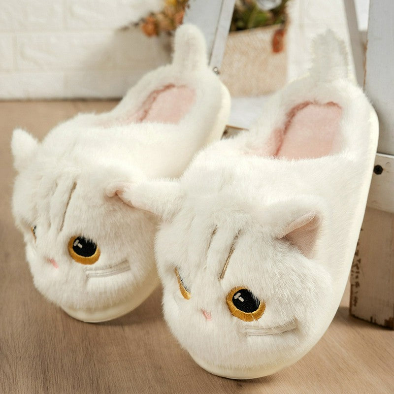 Katzen-Plüschpantoffeln mit weicher Sohle für drinnen - image 9