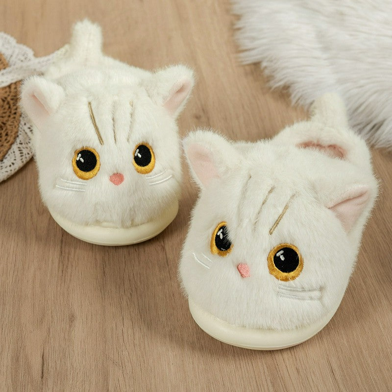 Katzen-Plüschpantoffeln mit weicher Sohle für drinnen - image 8