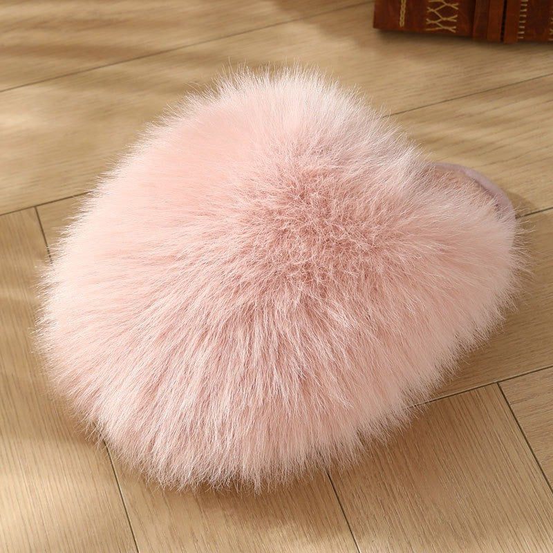 Plus Size rosa Plüschpantoffeln - image 12