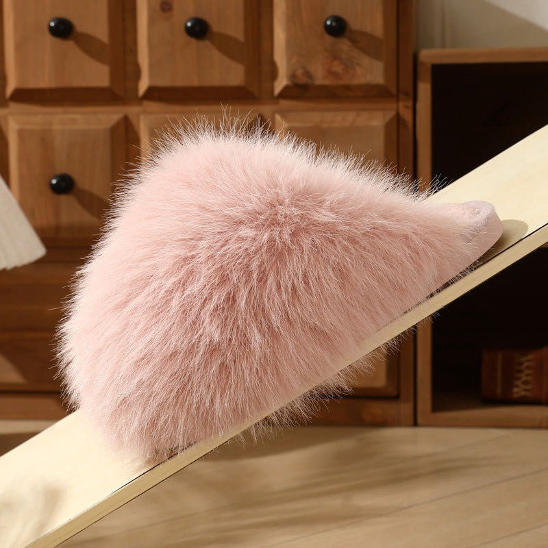 Plus Size rosa Plüschpantoffeln - image 14