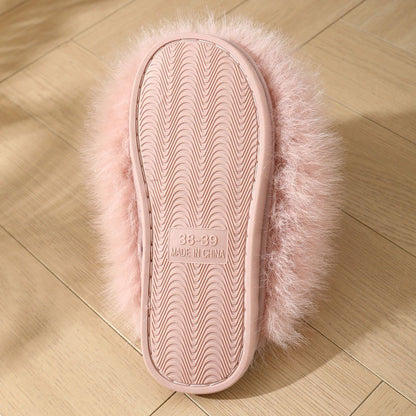 Plus Size rosa Plüschpantoffeln - image 13