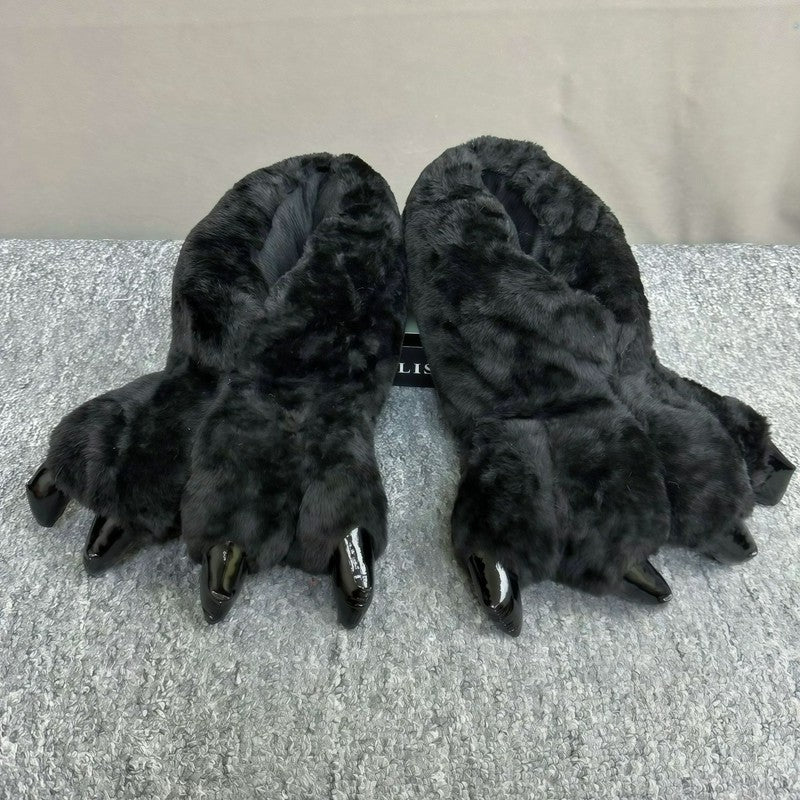 Monsterpfote Plüsch-Hausschuhe Socken - Schwarz - EU36-42 (US3-8,5) - image 8