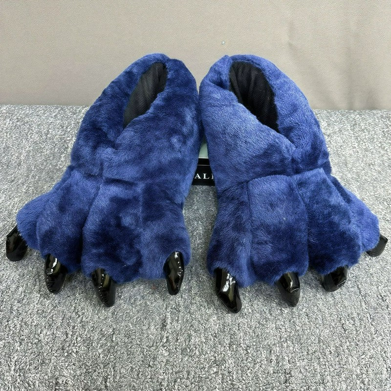 Monsterpfote Plüsch-Hausschuhe Socken - Königsblau - EU36-42 (US3-8,5) - image 7