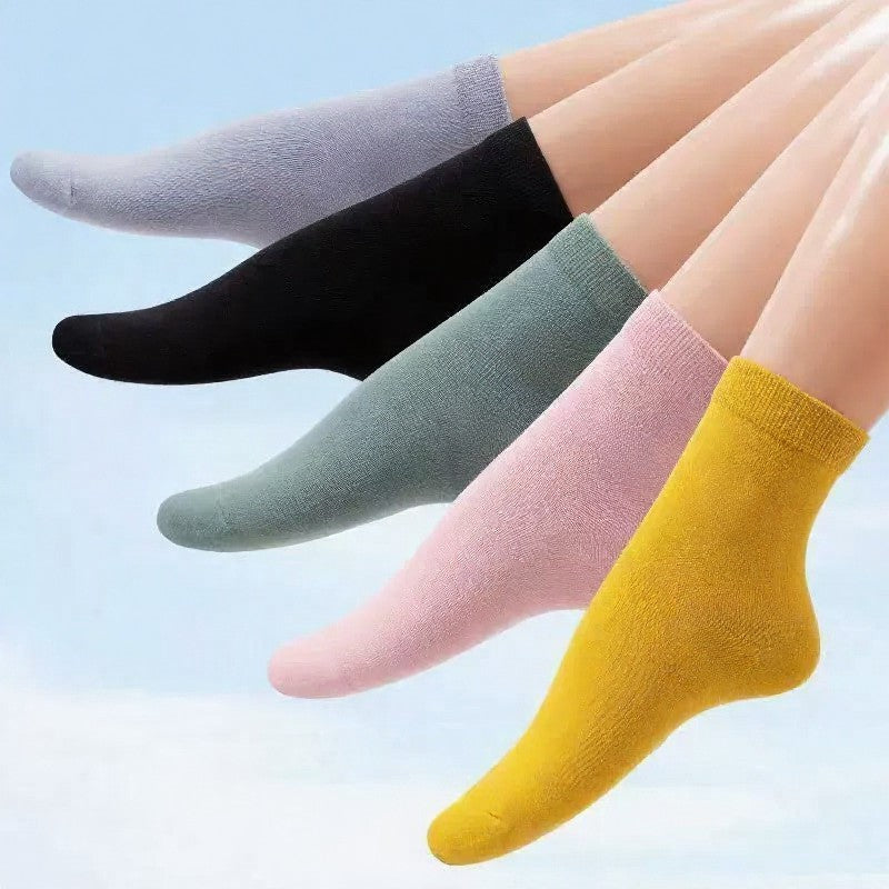 Niedliche, mit Bären bestickte Baumwollsocken (5 Paar) - image 5