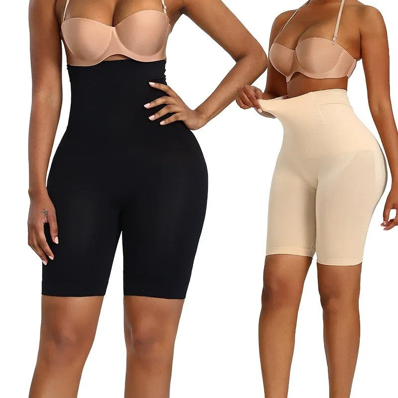 Nahtlose, hochtaillierte, formende Shapewear-Shorts mit mittellangem Oberschenkelumfang - image 0
