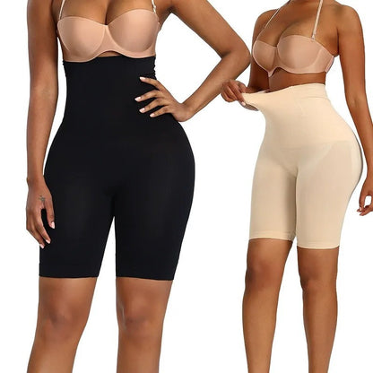 Nahtlose, hochtaillierte, formende Shapewear-Shorts mit mittellangem Oberschenkelumfang - image 0