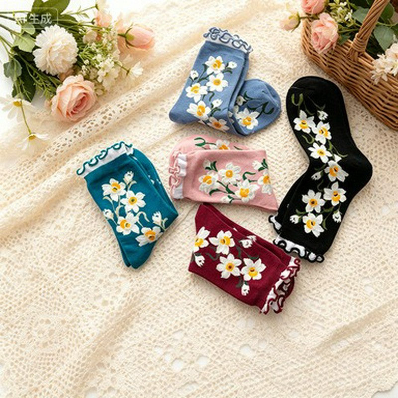 Daisy Rüschen-Socken für den Alltag (5 Paar) - Mehrfarbig - EU35-40 (US2-7) - image 1