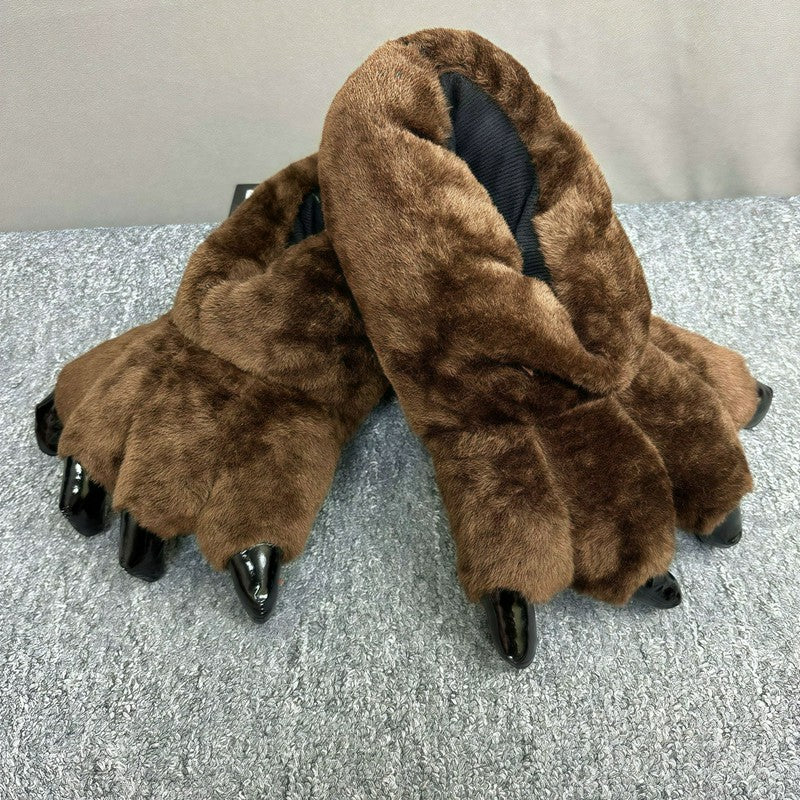 Monsterpfote Plüsch-Hausschuhe Socken - Kaffee - EU36-42 (US3-8,5) - image 4