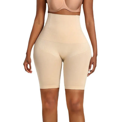 Nahtlose, hochtaillierte, formende Shapewear-Shorts mit mittellangem Oberschenkelumfang - Nackt - 5XL - image 3