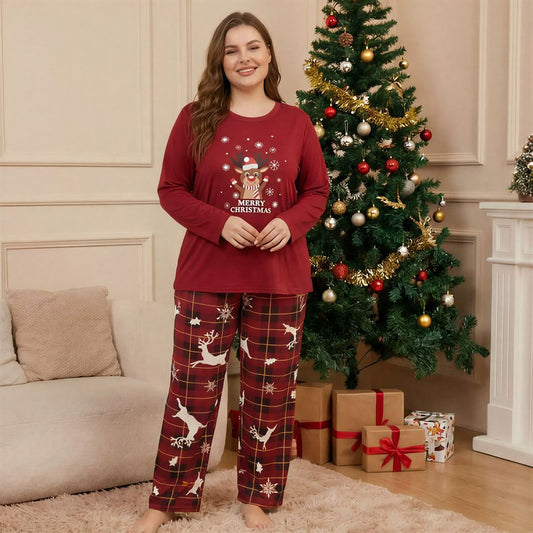 Fröhliche Weihnachten! Kariertes Pyjama-Set - image 0