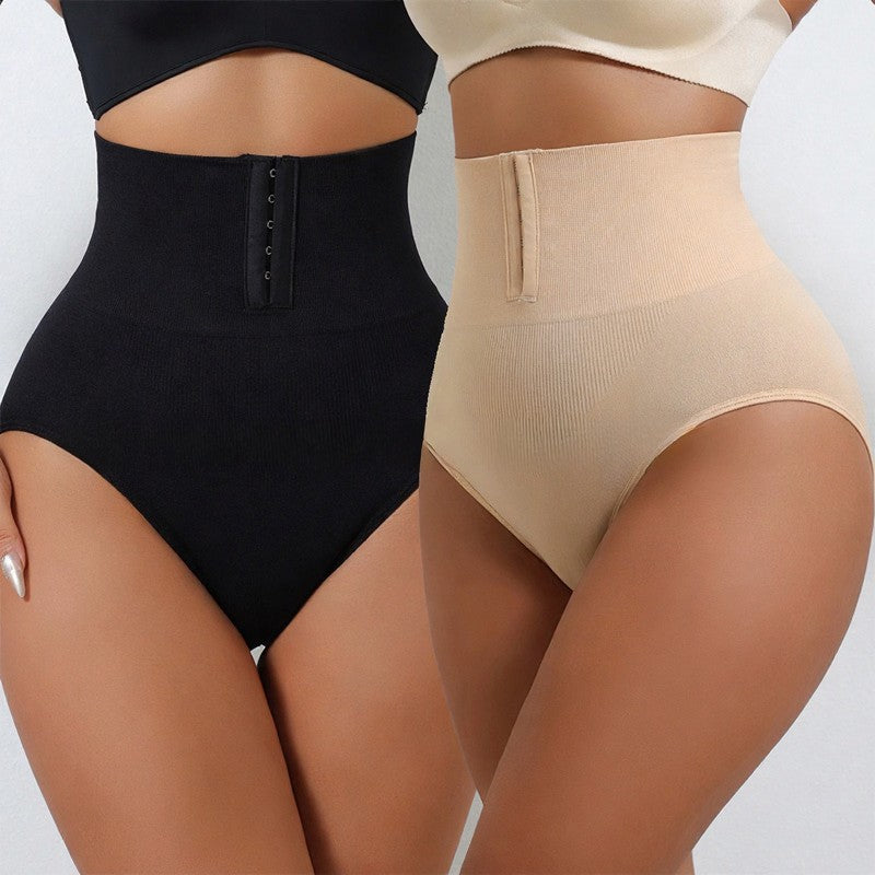 Shapewear mit hohem Bund und Hakenverschluss vorne, die bis zur Mitte des Oberschenkels reicht - image 0
